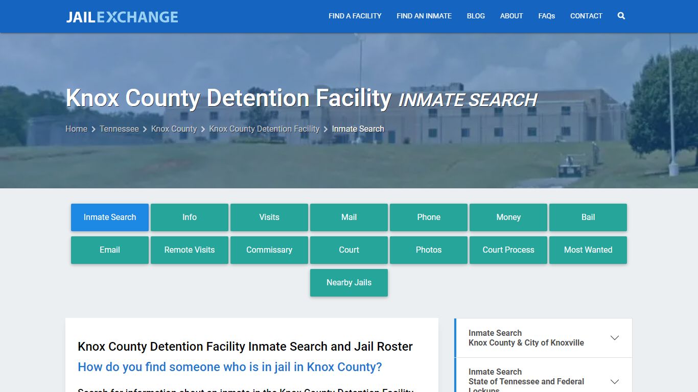 Knox County Detention Facility Inmate Search - Jail Exchange