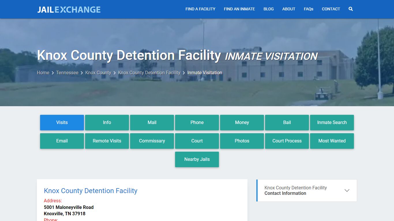 Inmate Visitation - Knox County Detention Facility, TN - Jail Exchange